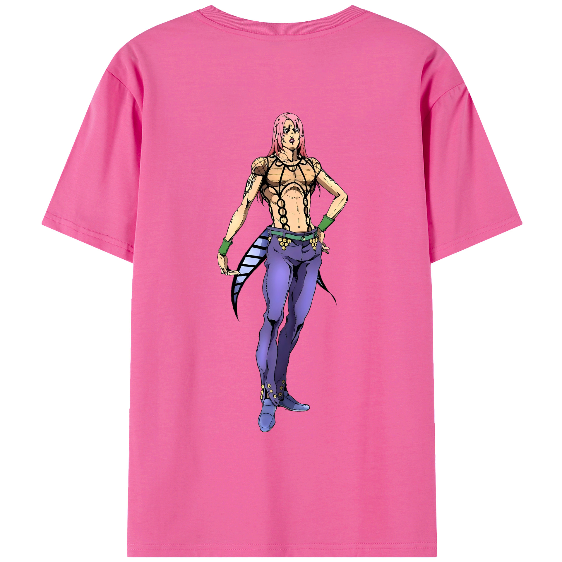 （画像用） ジョジョの奇妙な冒険 ビネガー?ドッピオ JoJo's Bizarre Adventure Vinegar Doppio レディース半袖Tシャツ(バックプリント)